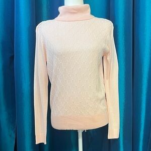 Rayón Chic Peach Turtleneck Sweater